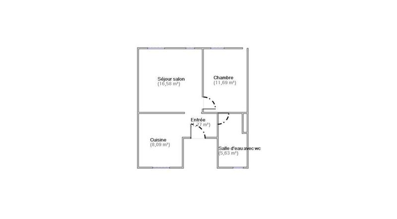 Appartement - 44 m² - 3 pièces