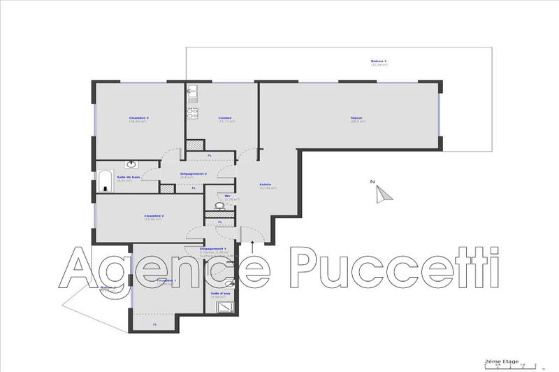 Appartement - 115 m² - 4 pièces