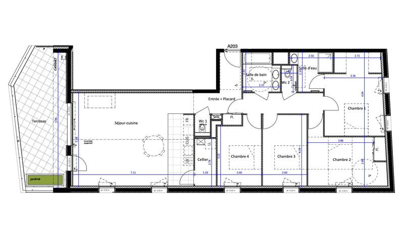 Appartement - 119 m² - 5 pièces