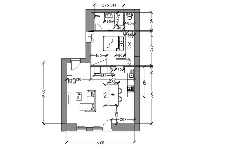 Appartement - 53 m² - 2 pièces