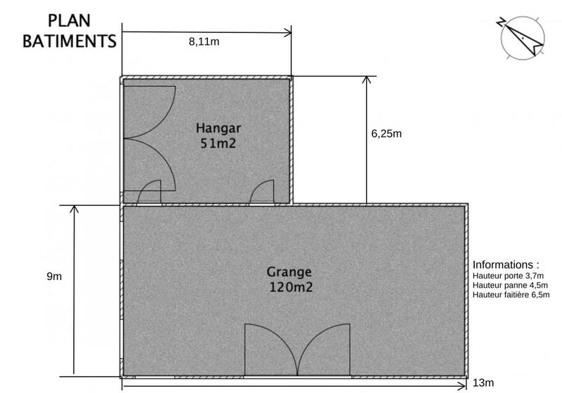 Grange - 171 m² - 10 pièces