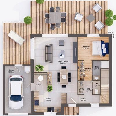 Maison - 126 m² - 7 pièces