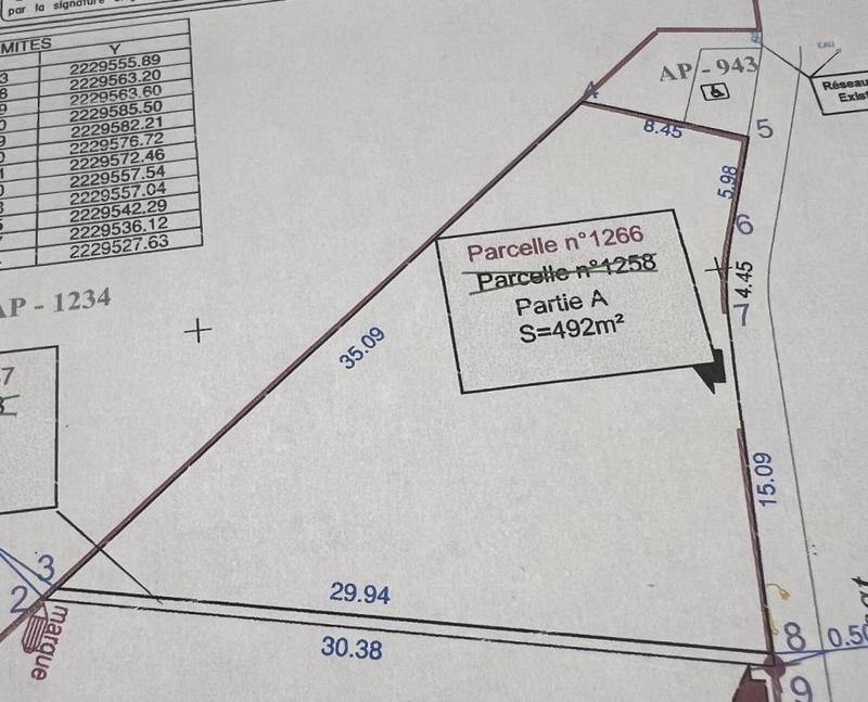 Terrain constructible - 492 m²