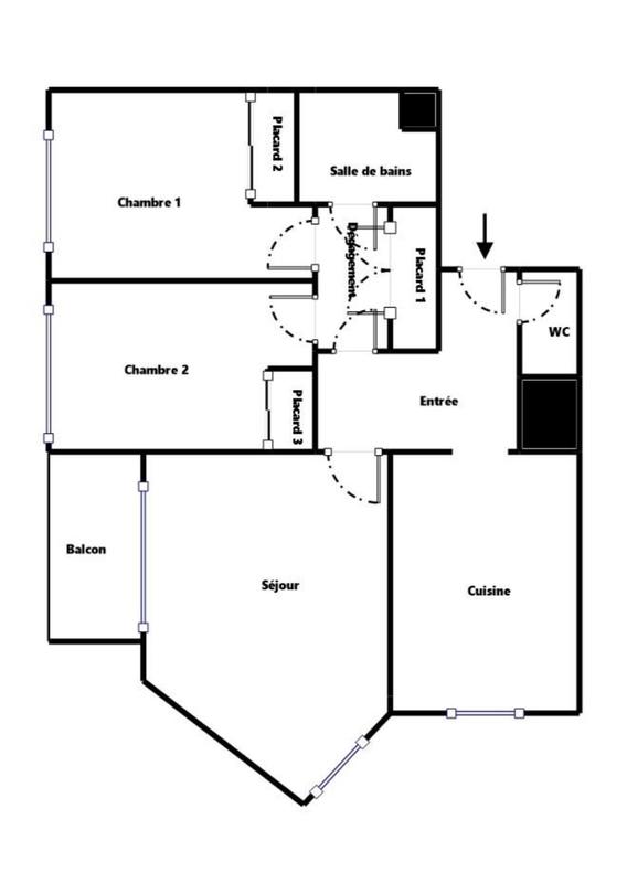 Appartement - 64 m² - 3 pièces