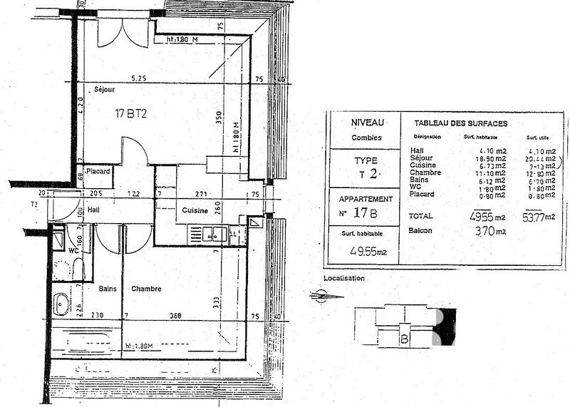 Appartement - 52 m² - 2 pièces