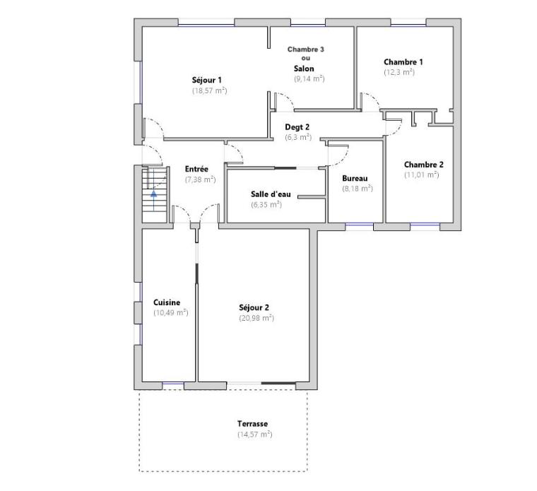 Maison - 110 m² - 5 pièces