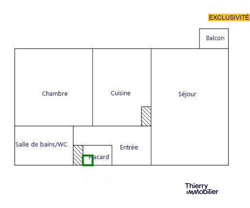 Appartement - 44 m² - 2 pièces