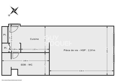 Appartement - 33 m² - 1 pièce