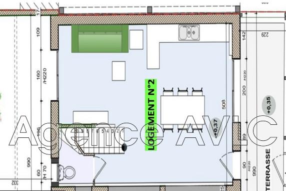 Maison de ville - 68 m² - 3 pièces