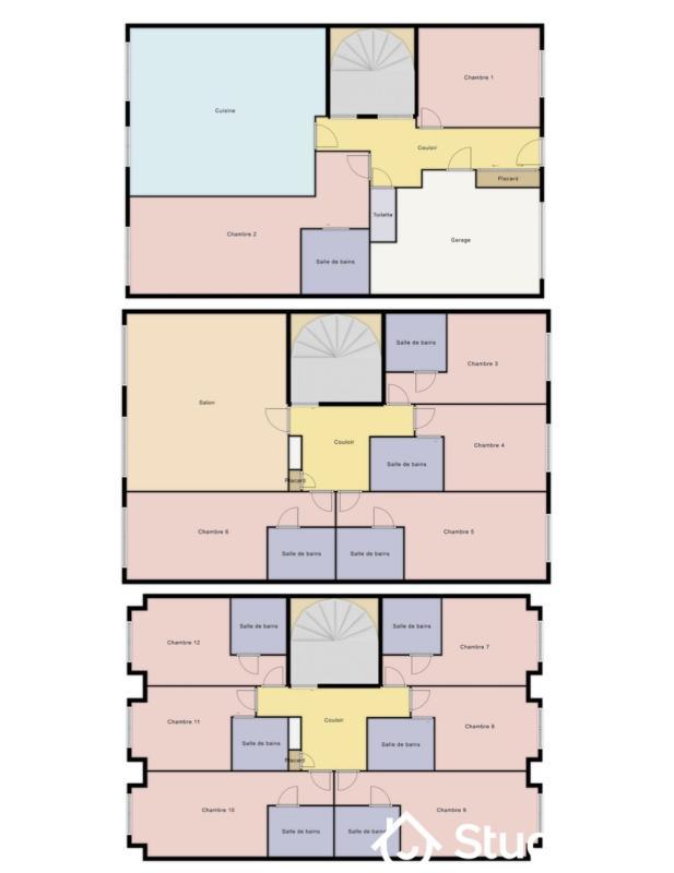 Chambre - 18 m² - 1 pièce