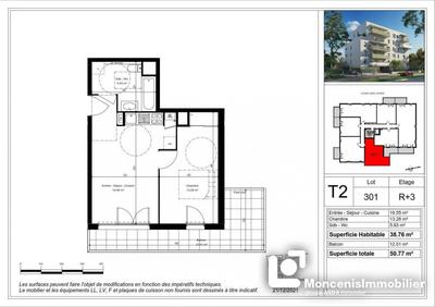 Appartement - 39 m² - 2 pièces