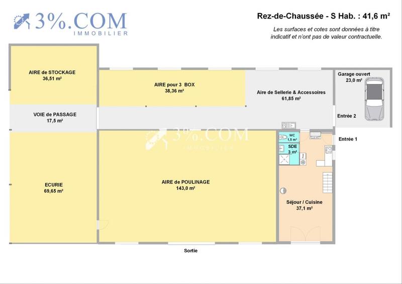 Propriété - 92 m² - 3 pièces