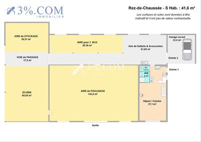 Propriété - 92 m² - 3 pièces