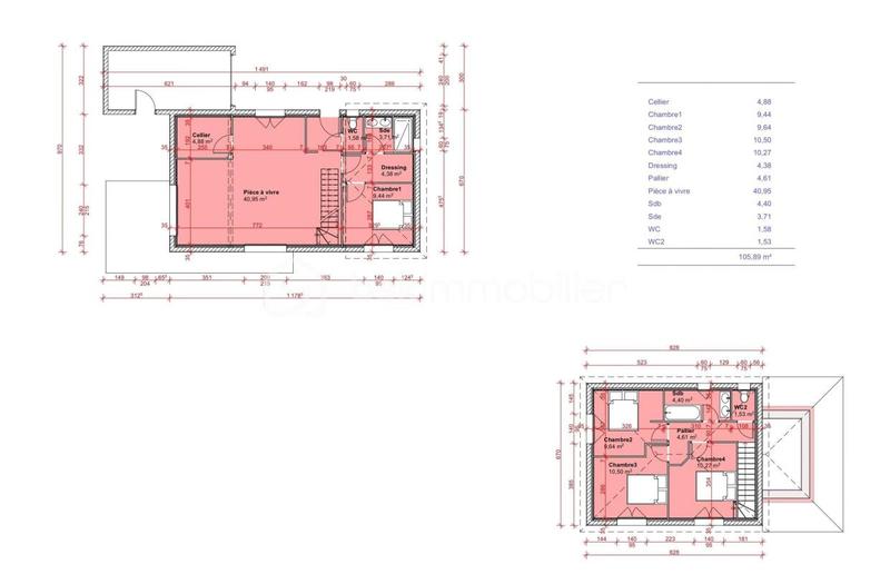 Maison - 105 m² - 5 pièces