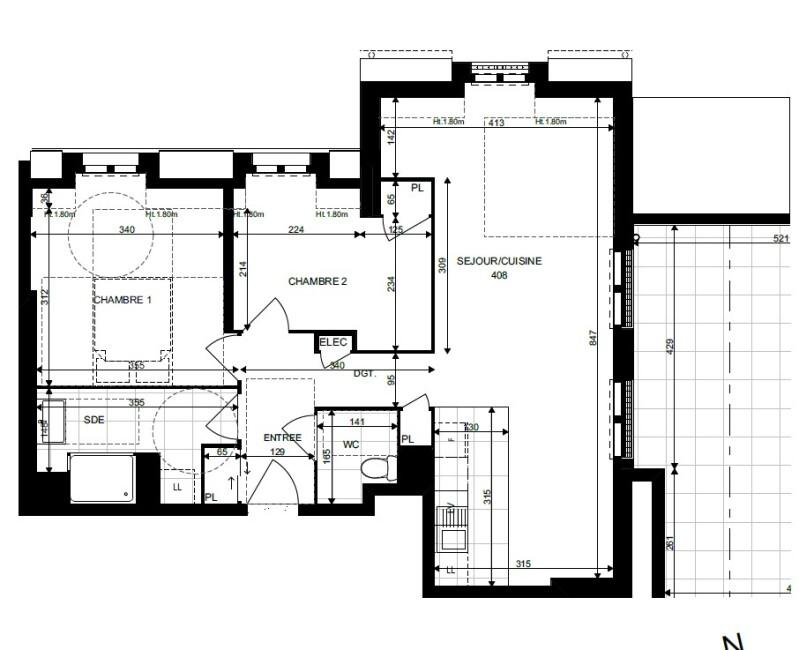 Appartement - 62 m² - 3 pièces