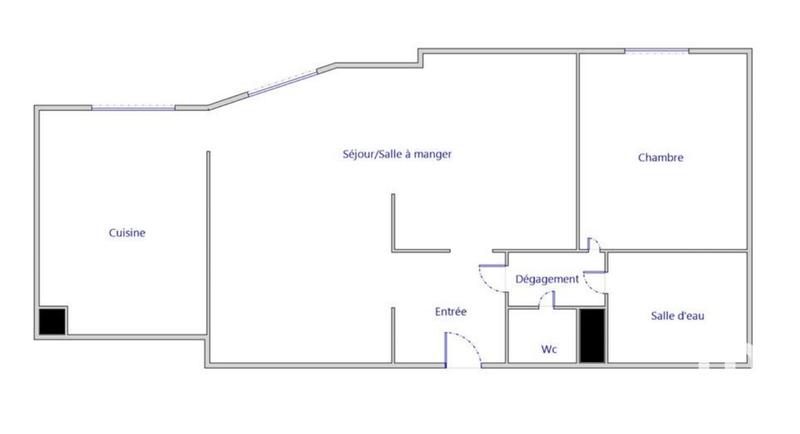 Appartement - 55 m² - 2 pièces