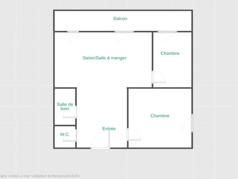 Appartement - 62 m² - 3 pièces