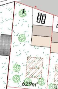 Terrain - 629 m²
