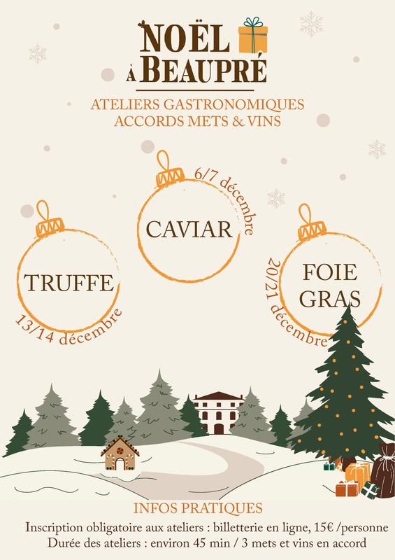 Noël à Beaupré - 3 week-ends &quot;Accords Mets de Fêtes &amp; Vins&quot; au Château de Beaupré