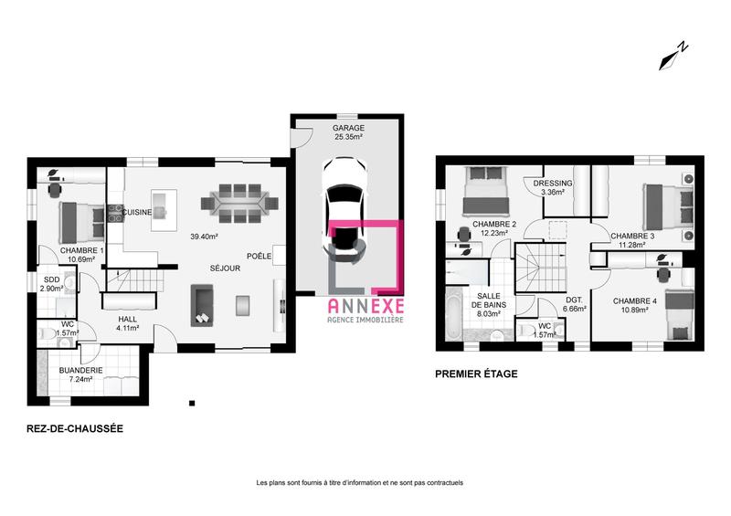 Maison - 125 m² - 5 pièces