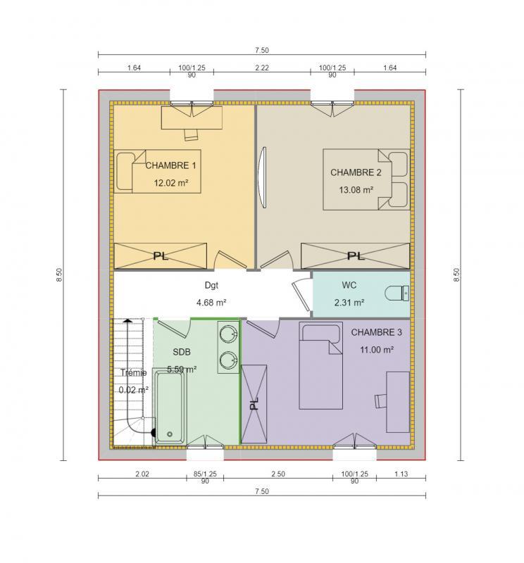 Maison - 99 m² - 4 pièces