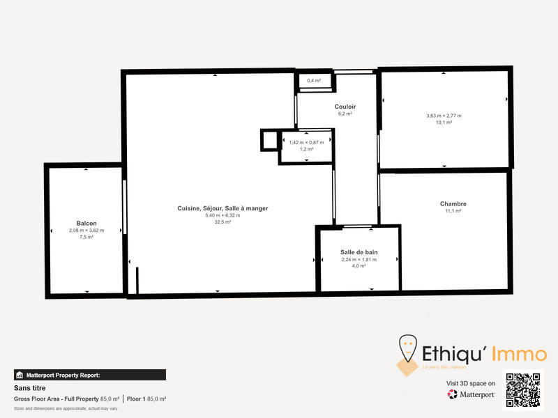 Appartement - 66 m² - 3 pièces