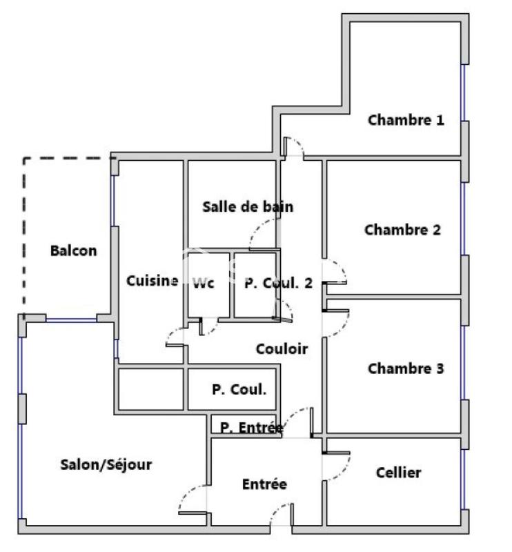 Appartement - 96 m² - 5 pièces