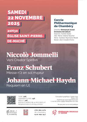 Jommelli, Schubert, Haydn avec le Cercle Philharmonique de Chambéry