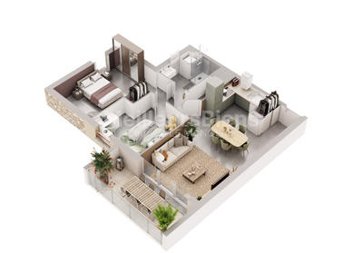 Appartement - 57 m² - 3 pièces