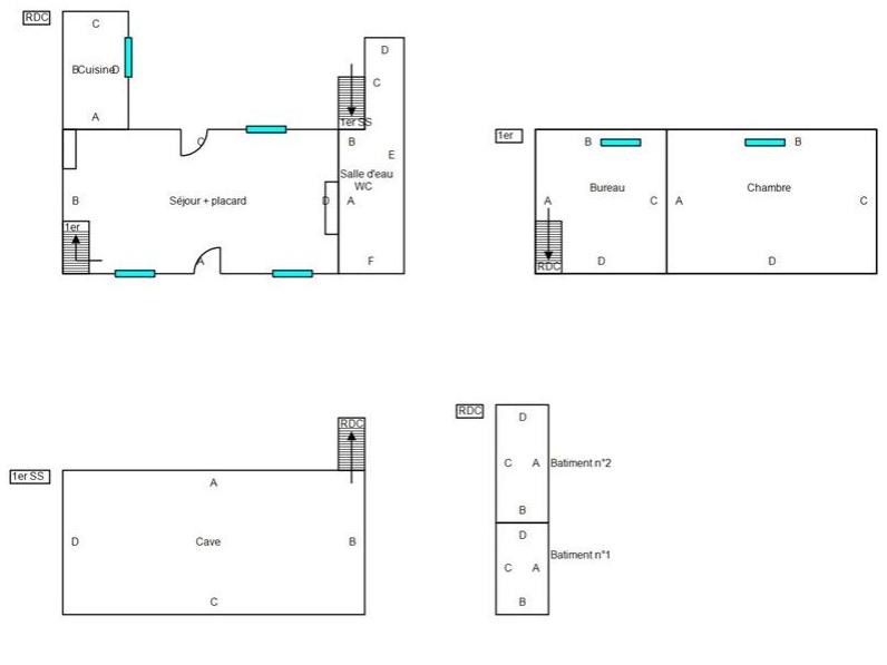 Maison - 50 m² - 2 pièces