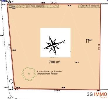 Terrain constructible - 700 m²
