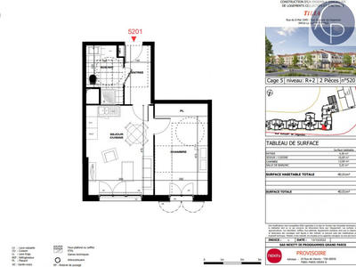 Appartement - 40 m² - 2 pièces