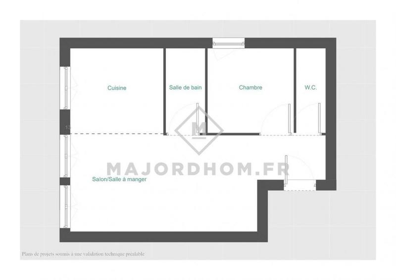 Appartement - 37 m² - 2 pièces