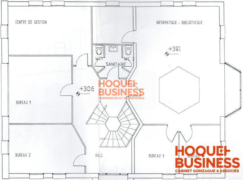Bureau - 145 m² - 6 pièces