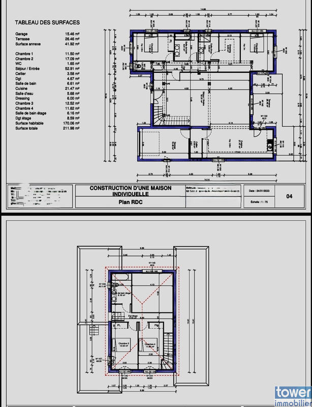 Maison - 170 m² - 5 pièces