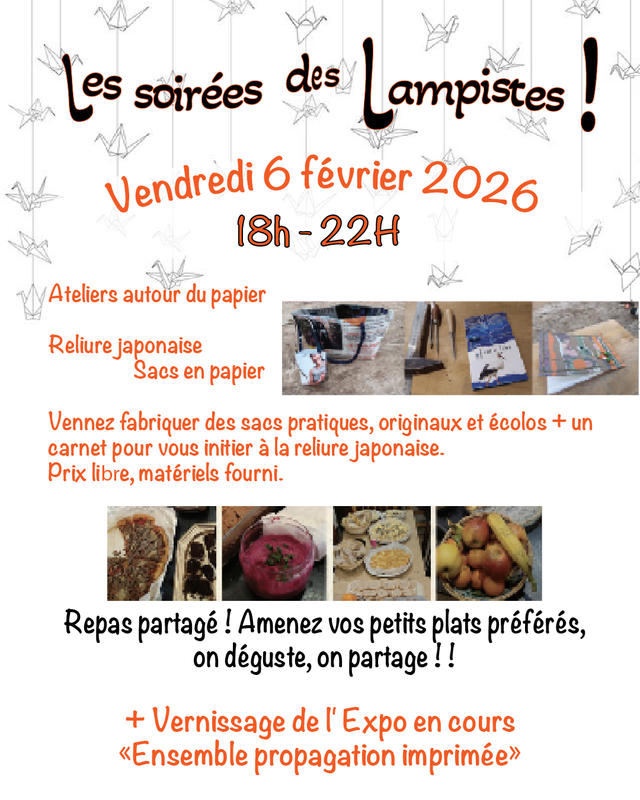 Ateliers autour du papier et repas partagé