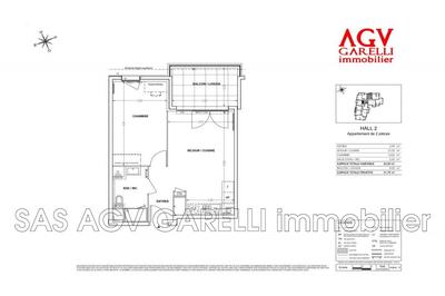 Appartement - 43 m² - 2 pièces