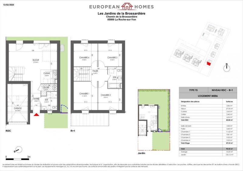Maison - 90 m² - 5 pièces