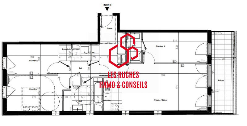 Appartement - 89 m² - 4 pièces