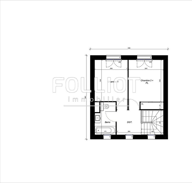 Maison - 60 m² - 3 pièces