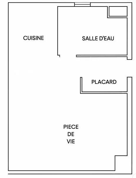 Appartement - 22 m² - 1 pièce