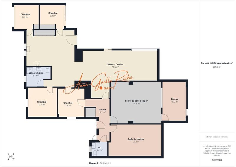 Maison - 210 m² - 6 pièces