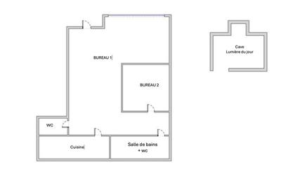 Bureau - 62 m² - 2 pièces