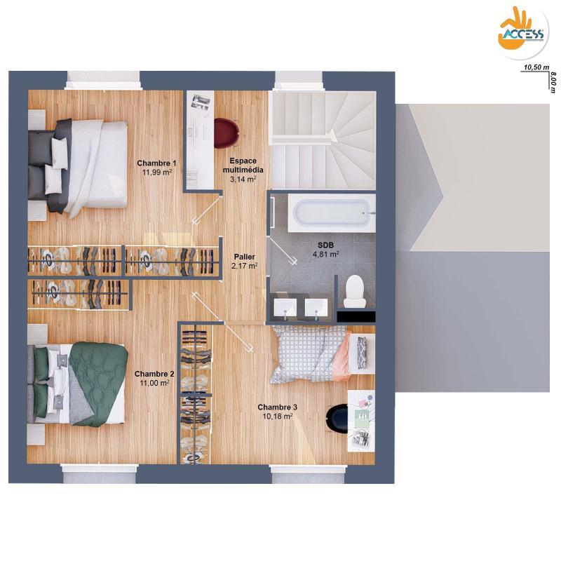 Maison - 89 m² - 5 pièces