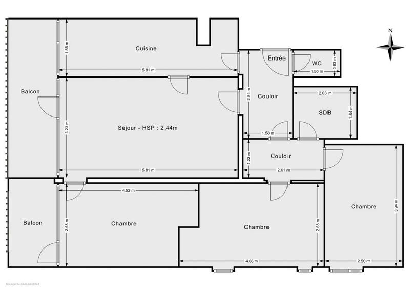Appartement - 76 m² - 4 pièces