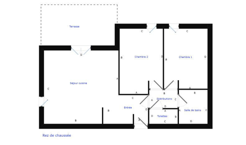 Appartement - 56 m² - 3 pièces