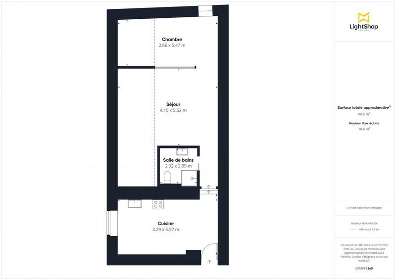 Appartement - 50 m² - 2 pièces