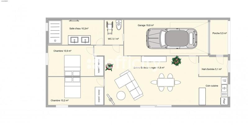 Maison - 89 m² - 3 pièces