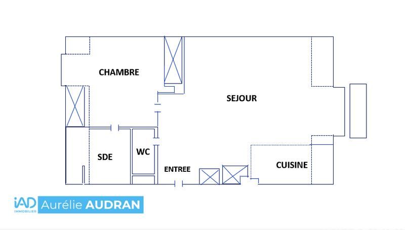 Appartement - 48 m² - 2 pièces