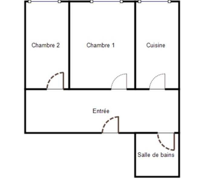 Appartement - 46 m² - 2 pièces